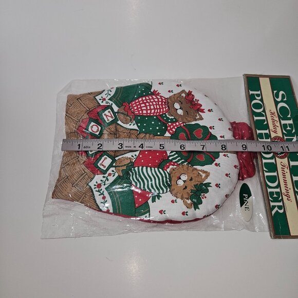 VTG NOS Holiday Trimmings Christmas Cats Scented Potholder Pine Barth & Dreyfuss - Picture 6 of 7